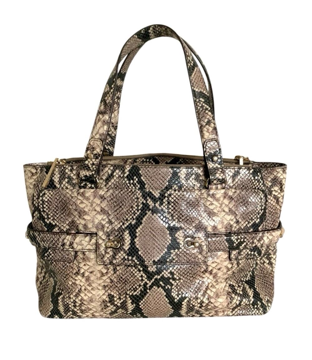ELAINE TURNER SNAKESKIN SATCHEL BAG